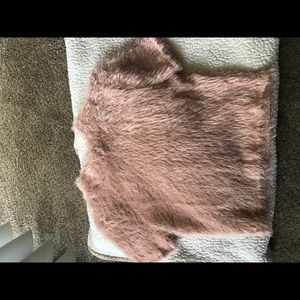 Blush pink fur top